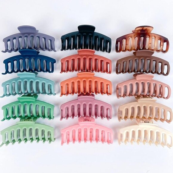 20PCS Large Resin Hair Claws Clips for Thick & Thin Hair Strong Hold main image 5